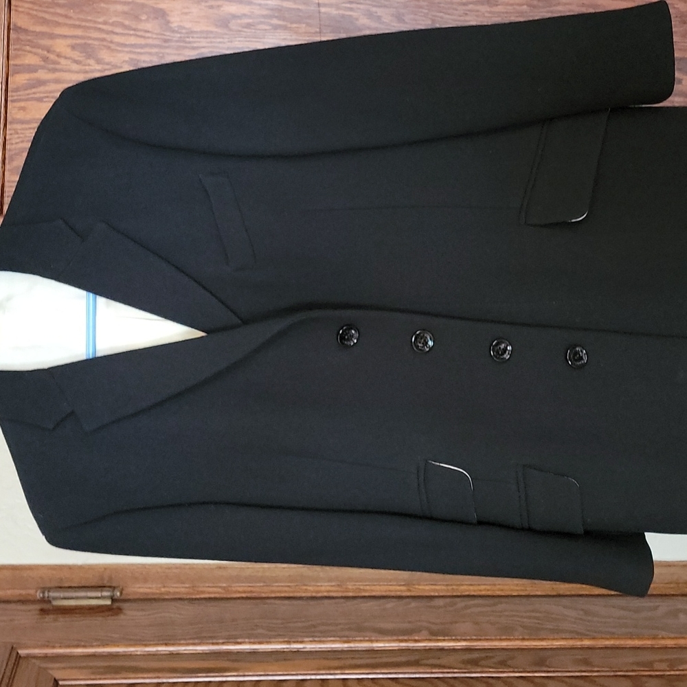 DOLCE AND GABBANA Formal Deep Black Boucle Winter Evening Coat Sz 48/S Italy - Picture 9 of 16